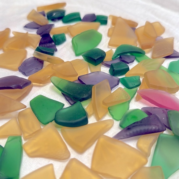 Vintage Colorful Sea Glass Pieces, 11oz Of Sea Glass Multi Color Misc Size - Picture 9 of 11